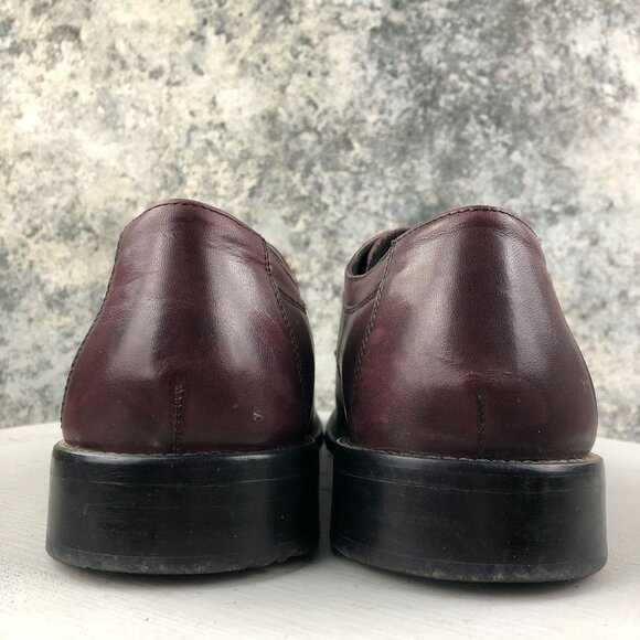J. Murphy Men's Size 11M Novick Burgundy Red Leather Cap Toe Oxfords Dress Shoes - Picture 7 of 13